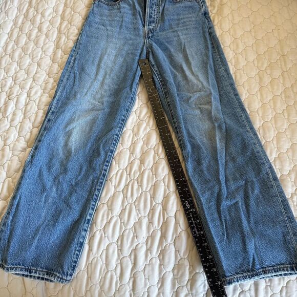 Sz 26 Levi Levi’s Premium Ribcage Straight Classic Blue Denim Jeans - Picture 8 of 11